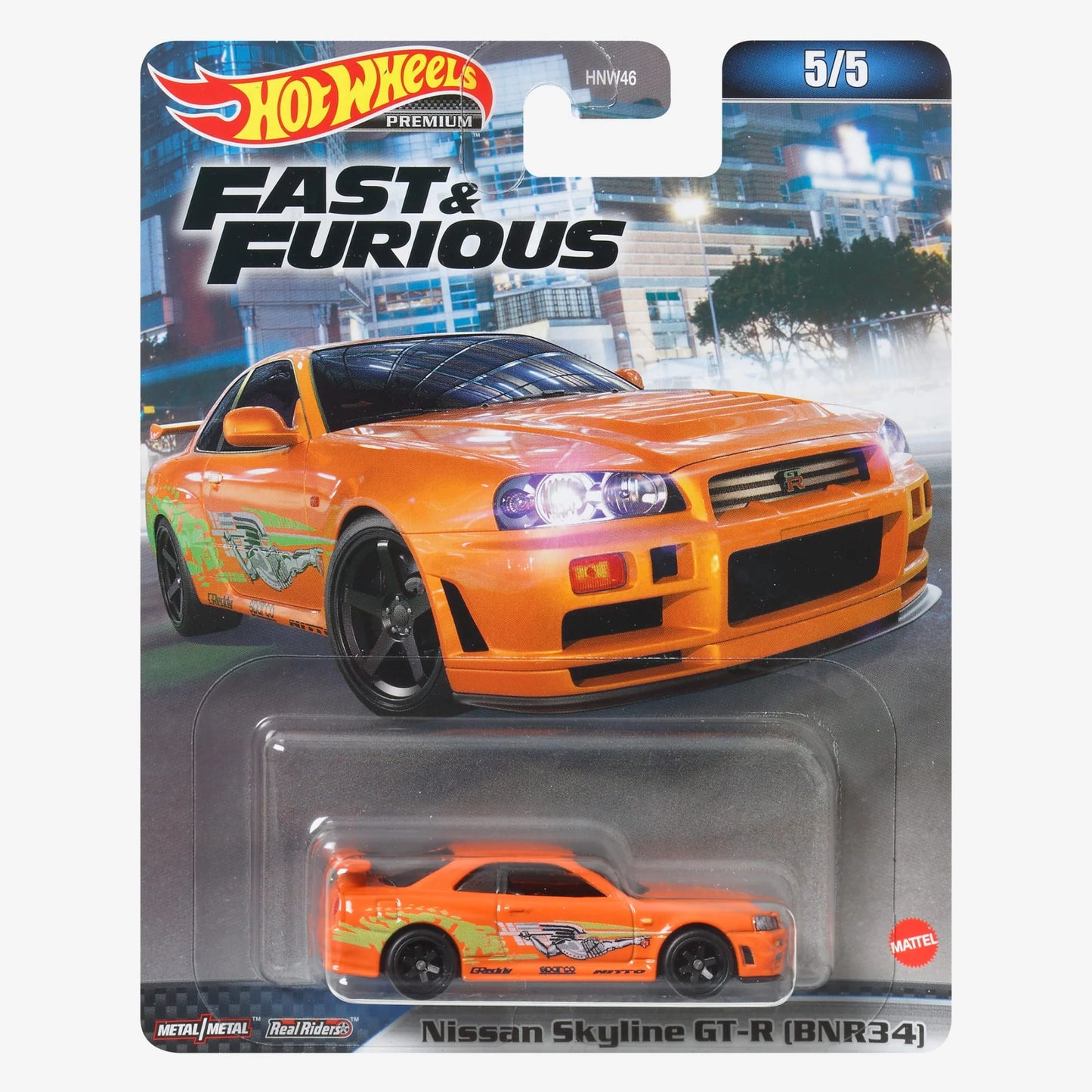 Hot Wheels Collectors
Hot Wheels Fast and Furious Premium Series, Nissan Skyline GTR