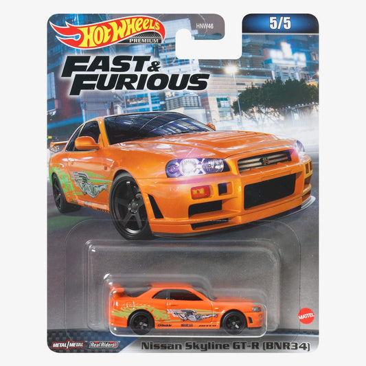 Hot Wheels Collectors
Hot Wheels Fast and Furious Premium Series, Nissan Skyline GTR